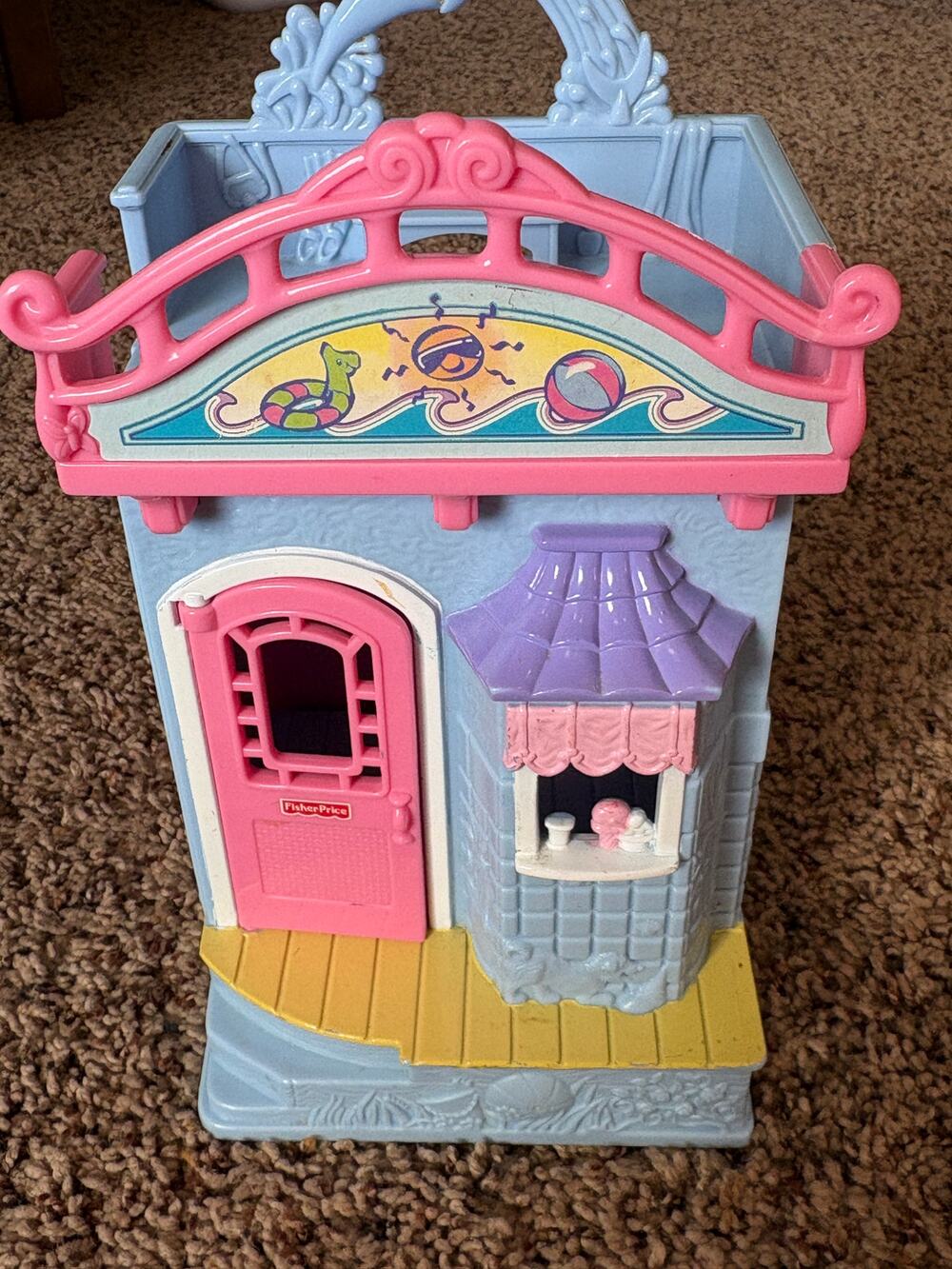 Fisher Price Sweet Streets B9023 Foldout Swimming Pool Playset Toys Vintage 2003